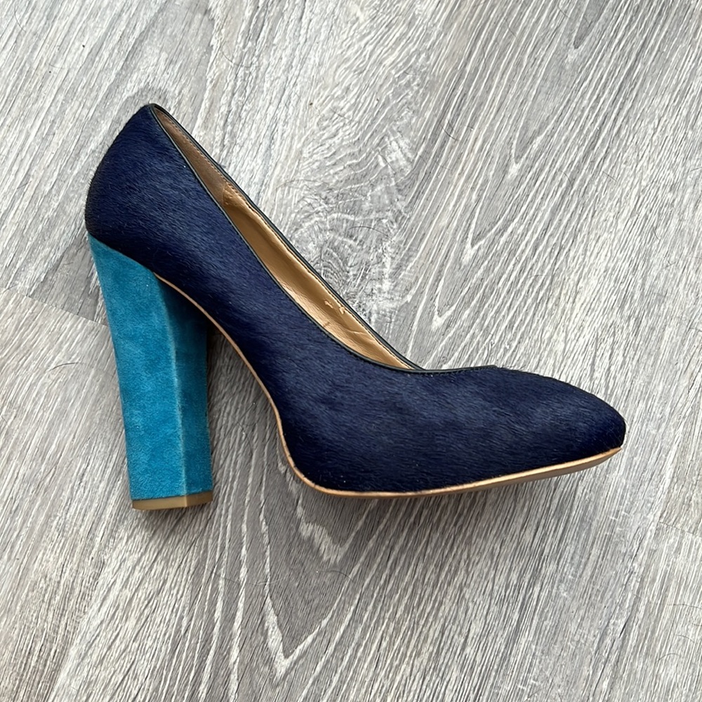 Colorblock comfy work heel - Picture 2 of 4